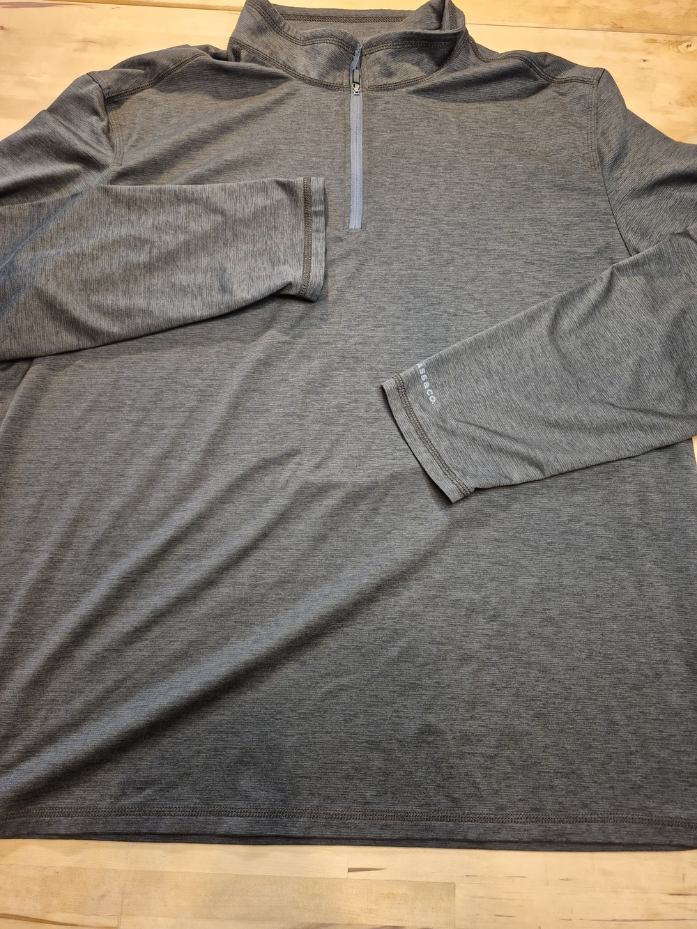 G.H. Bass & Co. Dark Heather Green Quarter-Zip Lightweight Pullover